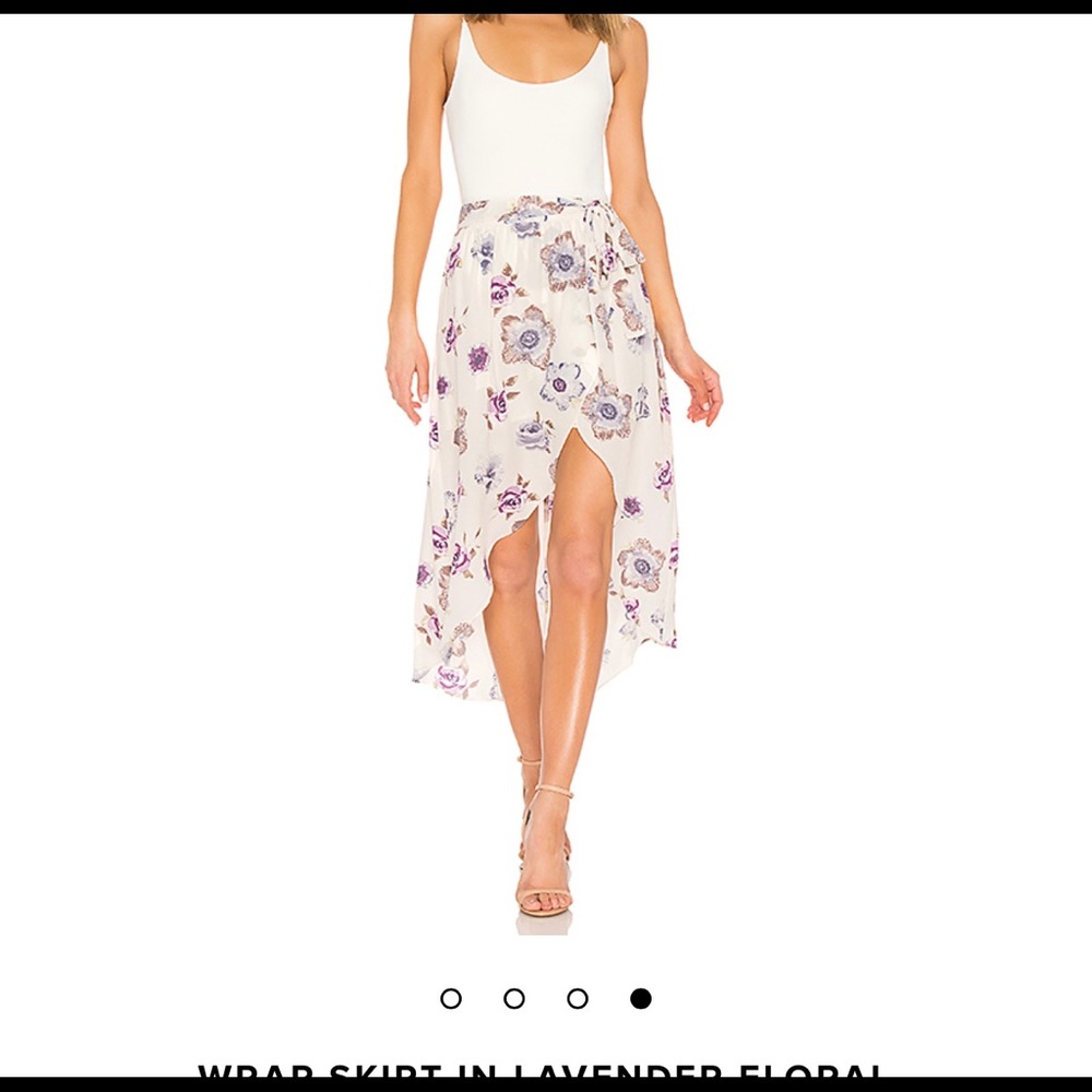 J.OA. WRAP SKIRT IN LAVENDER FLORAL